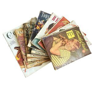 Lot of 10 VTG 40s 50s Magazines Family Circle Redbook Today’s Woman Farm Journal